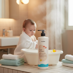 Shampooing et Gel Douche Bébé 2-en-1 <span class=keywords><strong>Bio</strong></span> à l'Acide Hyaluronique Sans Larmes, Sans Sulfate, Soin <span class=keywords><strong>Doux</strong></span> pour <span class=keywords><strong>Cheveux</strong></span> Bouclés et Abîmés, Sûr pour Bébés et Enfants - Product Image 1