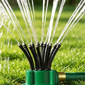 Factory Sale Hot Trend 360 Degree Automatic Multi-Head Plastic Flower Rotate Plug-in Plants - Product Image 2