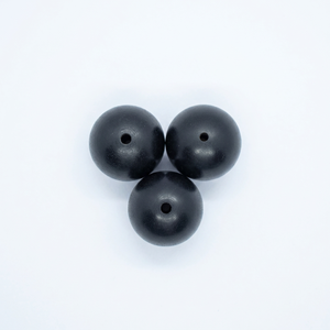 200 Natural Black Wooden Spacer <b>Beads</b> 12mm <b>Large</b> Hole for Stringing Untreated Round Made in China Riddhi Siddhi Arts & Crafts - Product Image 1