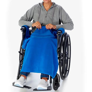 Manta para silla de ruedas, cubierta gruesa y cálida para invierno, capa para silla de ruedas, capa para silla de ruedas a prueba de viento, Poncho con capucha, manta forrada de lana - Product Image 5