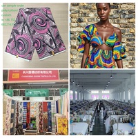 Tissu de coton imprimé à la cire nigériane de 6 mètres Pagne hollandais original Conception de chemise tissée pour filles garçons Robes Sacs tactiles libériens