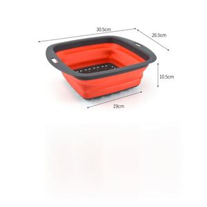 Square Drain <b>Basket</b> Steamer Vegetables Fruit <b>Baskets</b> Wash Bowl - Product Image 4