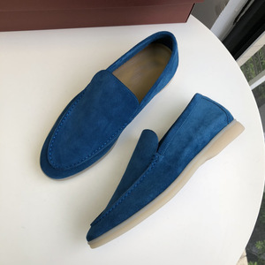 2026 Custom Designer Genuine Leather Suede Women's Top Quality Casual Skateboarding Flat <b>Shoes</b> Western Style Luxurious Slip-On - Product Image 2