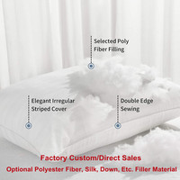 Coussin de lit en mousse à mémoire de forme, alternative au duvet, en fibres de polyester moelleuses et confortables, pour hôtel de luxe et maison