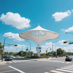 Thiết kế hiện đại ngoài trời độ bền kéo cảnh quan màng cấu trúc pvdf loại giải trí hội trường cho công viên khu vực danh lam thắng cảnh khách sạn xây dựng màng - Product Image 6