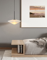 Lustre ovale LED créatif et simple en fer et verre, style nordique, pour café, restaurant, bar, hôtel, chambre à coucher, chevet, noir/blanc
