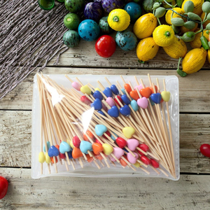 Tre dùng một lần uống Picks xiên với pha lê tình yêu trái tim thiết kế tăm xỉa răng cho thuận tiện thanh sử dụng - Product Image 6