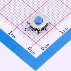 TS-1047A-A38B2-D2 Tactile Switch SMD,6.2x6.4mm Switch Single Pole Single Throw Round Button 1.8N Vertical Mount - Product Image 1