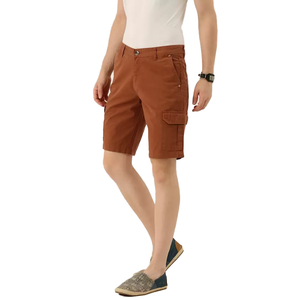 Pantalones cortos Cargo de algodón de primera calidad para hombre, pantalones cortos informales de cintura alta a la moda de talla grande, pantalones elásticos de verano de Color sólido múltiples - Product Image 6