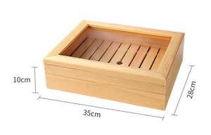 Boîte à sushi en <span class=keywords><strong>bois</strong></span> avec couvercle plateau à bento sashimi japonais pour le stockage des aliments <span class=keywords><strong>emballage</strong></span> rectangulaire à emporter pour restaurant - Product Image 5