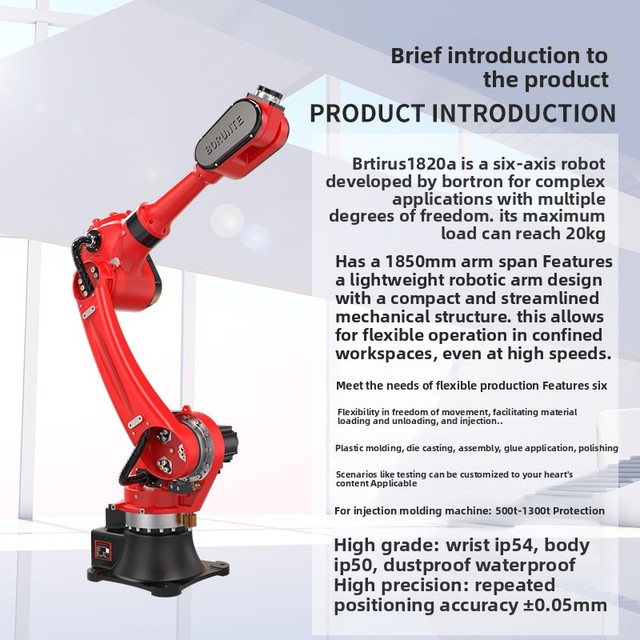 Industrial-Grade Multifunctional Collaborative Robot for Palletizing Handling Efficient Stable PLC Motor Dedicated for Automated