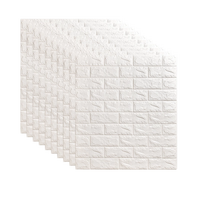 Papier peint mural 3D en mousse gaufrée moderne, effet brique, autocollant, anti-collision, imperméable, pour couvrir les imperfections
