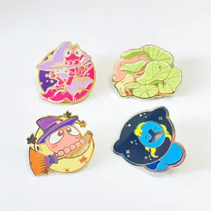 2024 desain baru Pin kerah bros lencana logam koleksi Pin pakaian Enamel karakter Narutos Anime Jepang