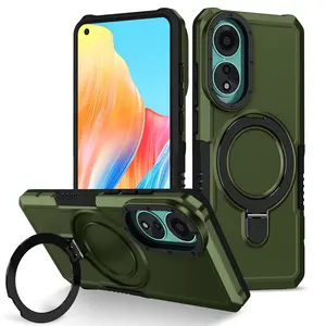 Military Grade Drop Protection Case for OPPO A78 A58 A38 A18 4G A78 A57 A17 A17K A77 A74 A95 Strong Ring Kickstand Case