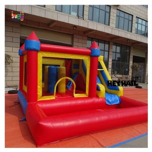 Combo de Juguete Inflable, Ideal para Niños, Uso en Seco y Húmedo, Diseño Portátil de PVC Comercial, <span class=keywords><strong>Casa</strong></span> de Brinco de PVC con <span class=keywords><strong>Piscina</strong></span> de Agua para Fiestas de Globos - Product Image 4