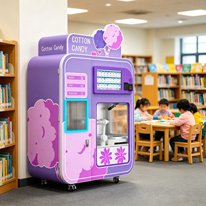 Machine à Barbe à Papa Tactile 32 Pouces en Libre-Service avec Paiement Multiple – Distributeur Automatique de Barbe à Papa - Product Image 1
