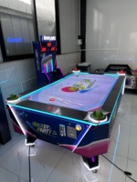 Table de hockey sur air commerciale en métal HC, machine d'arcade à monnayeur, jeu de sport d'intérieur avec marqueur LED et son pour bars