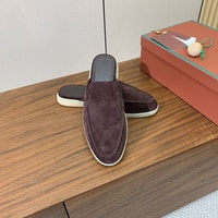Chaussures pour hommes LP Home Half Dragged, chaussures Lefu, chaussures de marche décontractées, légères, confortables, respirantes, dessus en cuir véritable