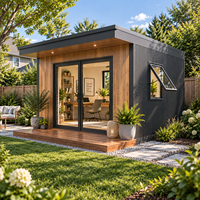 Studio de jardin moderne pour la maison, espace multifonctionnel indépendant pour le travail, les loisirs ou la détente avec une conception préfabriquée gain de place