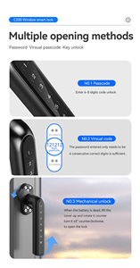 スマート電気窓RFIDコード簡単インストールメーカーデジタルハンドルドアロックホームホテルスチールキーカードアクセス - Product Image 4