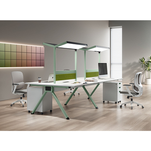 Modular Office Cubicle Frame Furniture Work Station Partition <b>Desk</b> Office Staff Workstation Pc for 3 4 6 8 10 Persons <b>Table</b> Set - Product Image 2