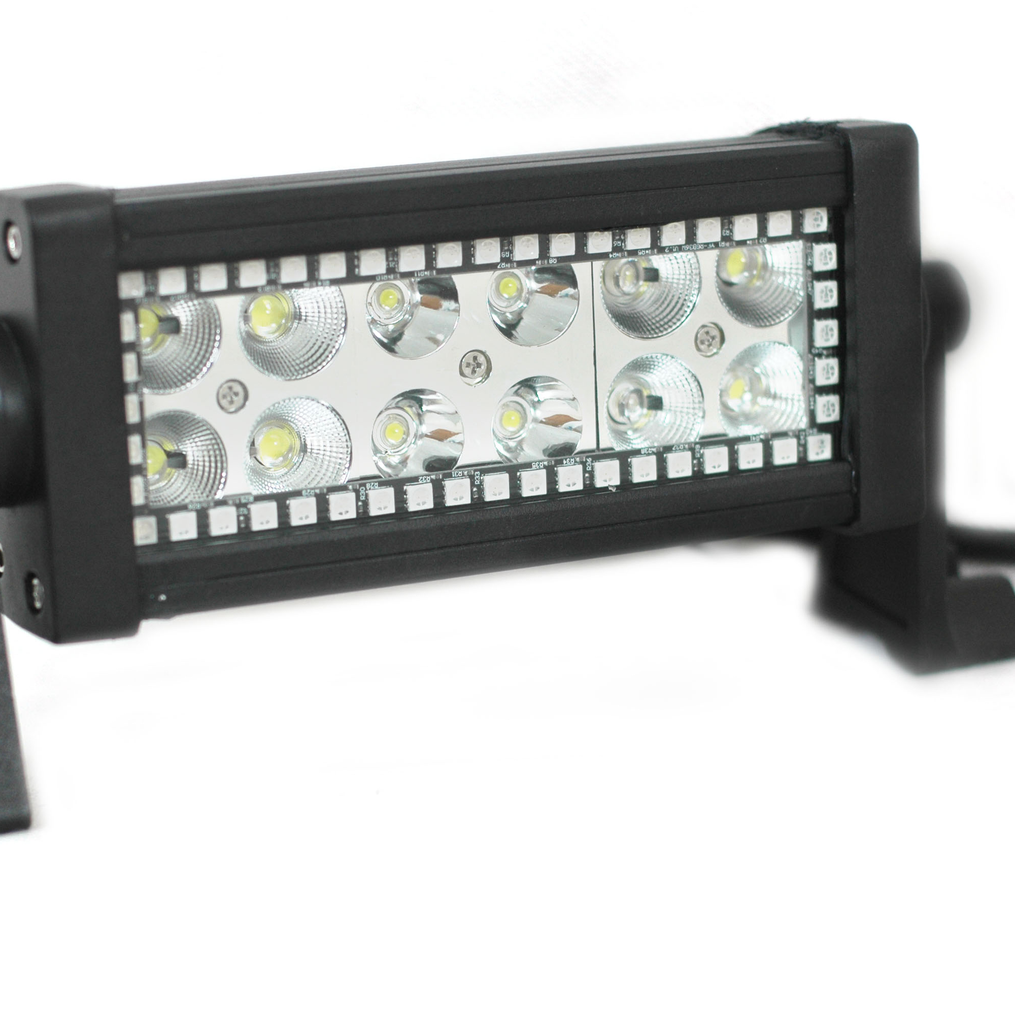 Цветная (RGB) Светодиодная панель освещения 36 Вт 72 Вт RGB светодиодные фары свет бар offroad световой двухрядные дешевые адвокатские сословия СИД фабрики 4х4 светодиодным lighting12/24V