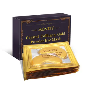 Etiqueta privada Cuidado de los ojos 24K Golden Hydrogel Gel Pad Eye Mask Custom 24K Gold Under Eye Patches con colágeno