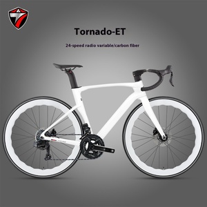 Bicicleta Urbana con Ruedas de Carretera de 24 Velocidades, Horquilla de Fibra de Carbono, 700c, para Carreras, Resistente al Viento, CYCLONE-3rd(ET), Llanta de Carbono WheelTop TX-24S y Wave - Product Image 3
