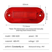 Feu de position latéral LED 12V IP67 rouge/ambre/blanc/violet pour camion, fourgonnette, remorque