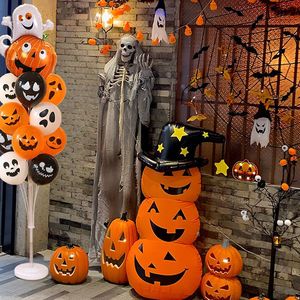 Vente chaude <span class=keywords><strong>Halloween</strong></span> fantôme tête de citrouille araignée feuille <span class=keywords><strong>d</strong></span>'aluminium ballon ensemble pour intérieur extérieur fêtes atmosphère adaptée aux enfants - Product Image 4