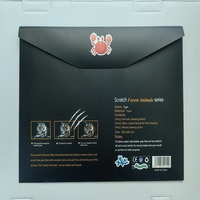 Ensemble de cartes à gratter sur le thème des animaux XingXin, papier à gratter arc-en-ciel, stylet en bois, kit de dessin créatif DIY pour enfants et adultes