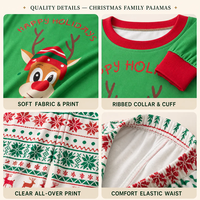 Pyjamas de vacances certifiés GOTS, ensemble de vêtements de nuit assortis pour la famille, ensemble de vêtements de détente en 2 pièces, maman et moi, vêtements de nuit personnalisés