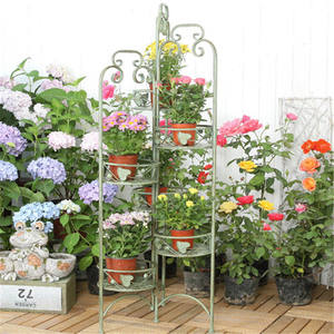 モダンな錬鉄製6層フラワーラック、折りたたみ式多層、庭植え用の創造的な鉢植えラックを使用 - Product Image 2