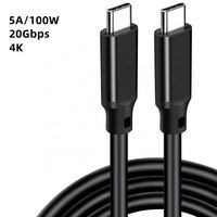 Kabel Data Tipe C ke Tipe C, kabel kualitas tinggi 5A 100W PD Usb 3.1 Gen2 Tipe C ke Tipe C Audio Video 4K 60HZ Transfer 10Gbps kecepatan Super untuk Macbook Pro