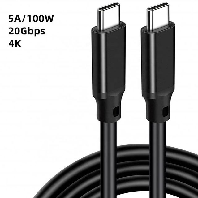 High Quality 5A 100W PD Usb 3.1 Gen2 Type C to Type C Data Cable 4K 60HZ Audio Video 10Gbps Transfer Super Speed for Macbook Pro