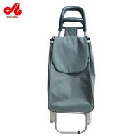 Vente en gros Chariot à roulettes pliable Chariot à bagages portable pour supermarché en toile