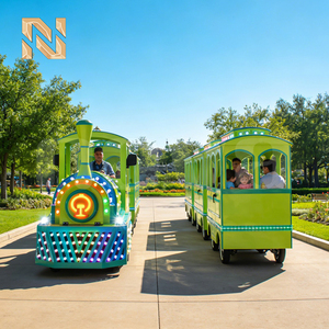 <span class=keywords><strong>Tren</strong></span> Turístico sin Rieles para 24 Pasajeros, para Parques de Atracciones, en Venta, Fabricante Chino - Product Image 3
