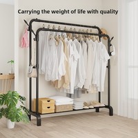 Porte-manteau et séchoir multifonctionnel sur pied en PP, design minimaliste et moderne, pour rangement domestique, idéal pour le dropshipping transfrontalier