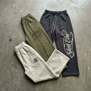 Pantalones Deportivos <span class=keywords><strong>de</strong></span> Algodón para <span class=keywords><strong>Hombre</strong></span>, Estilo Vintage, Lavado Azul, Pantalones Anchos con Logotipo Bordado y <span class=keywords><strong>Dobladillo</strong></span> Deshilachado, Pantalones Casuales para <span class=keywords><strong>Hombre</strong></span> - Product Image 2