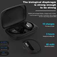 Auriculares Deportivos T17 TWS con Gancho para la Oreja, Auriculares Colgantes Tranya, Inalámbricos con Bluetooth, Anticaída y Resistentes al Sudor