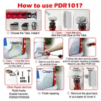WOYO PDR100 Marteau coulissant avec jeu d'onglets Outils de réparation de bosses de voiture pour tous les kits PDR de voiture outils pdr