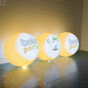 Bola LED Tiup Bercahaya 1m 2m dengan Logo Kustom, Bola Pameran Bermerek untuk Toko Boba/Promosi Acara/Stan Pameran/Ruang Publik - Product Image 4