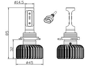 Échantillon gratuit <span class=keywords><strong>hir2</strong></span> 9012 ampoules led sans ventilateur C318 kit automatique led h4 lumières led H4 LED <span class=keywords><strong>ampoule</strong></span> de phare - Product Image 4