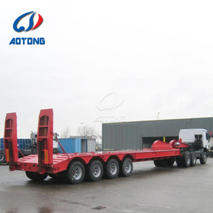 Semi-<span class=keywords><strong>remorque</strong></span> surbaissée chinoise à 4 essieux, hydraulique, à col de cygne détachable, pour le transport de bulldozers lourds - Product Image 2