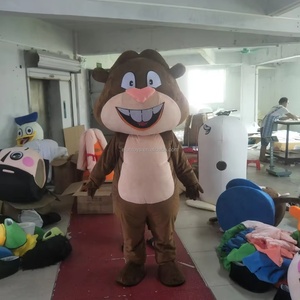Efun quantité minimale <span class=keywords><strong>de</strong></span> commande 1 pièce tenue d'Halloween professionnelle personnalisée mascotte Cosplay Costume drôle <span class=keywords><strong>castor</strong></span> marron mascotte Costume pour la fête - Product Image 1