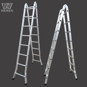 WEIKEN 2x8 Marches Échelle en aluminium à deux charnières Escada Aluminio Multiproposito Échelle de <span class=keywords><strong>pied</strong></span> pliable de type A Splay - Product Image 2