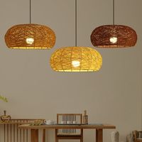 Lámpara de araña creativa de ratán, iluminación artística personalizada para restaurante, casa de té, sala privada, mesa de comedor