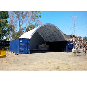 Refugio Montado en Contenedor con Techo de Domo Galvanizado, Carpa de Techo Tipo Iglú para Contenedor, Toldo para Contenedor - Product Image 3
