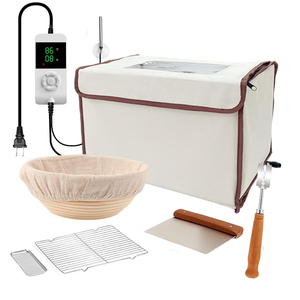 Boîte de levage <span class=keywords><strong>du</strong></span> <span class=keywords><strong>pain</strong></span> avec chauffage 50-130 ℉   Étuve de fermentation à température constante avec chauffage 3 côtés et minuterie 24h, pliable - Product Image 4
