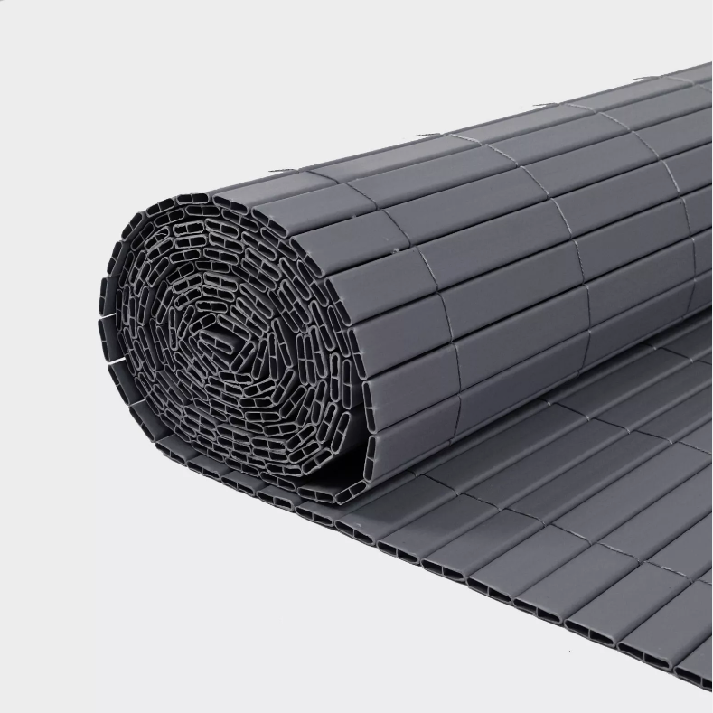PVC Bamboo Slat Effect Garden Screening Fence Panel Roll - Eco-Friendly ...